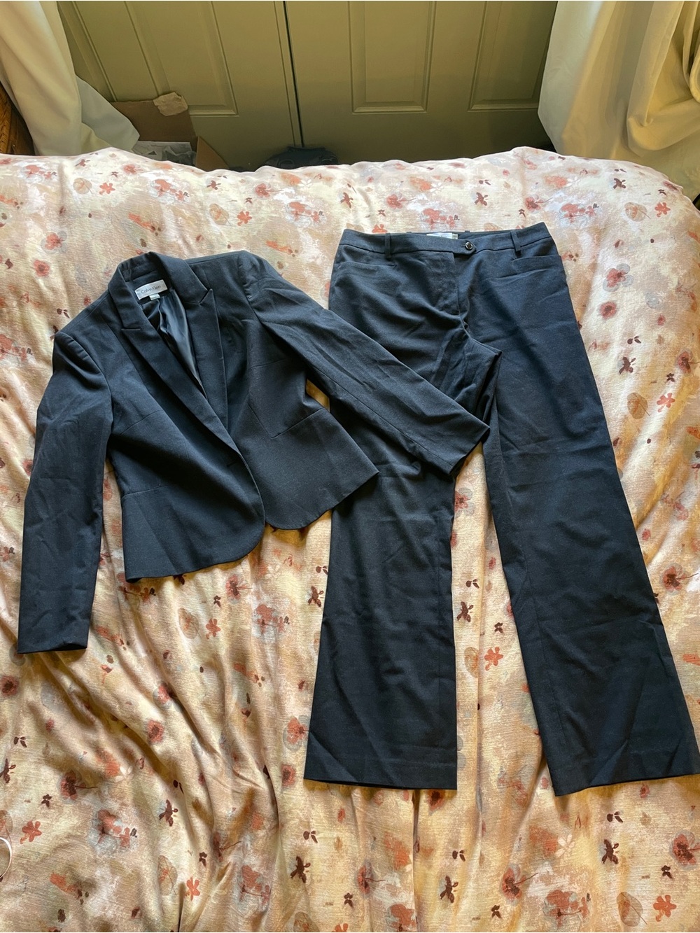 Women's Black Tailored Pants & Blazer Set